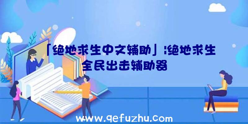 「绝地求生中文辅助」|绝地求生全民出击辅助器